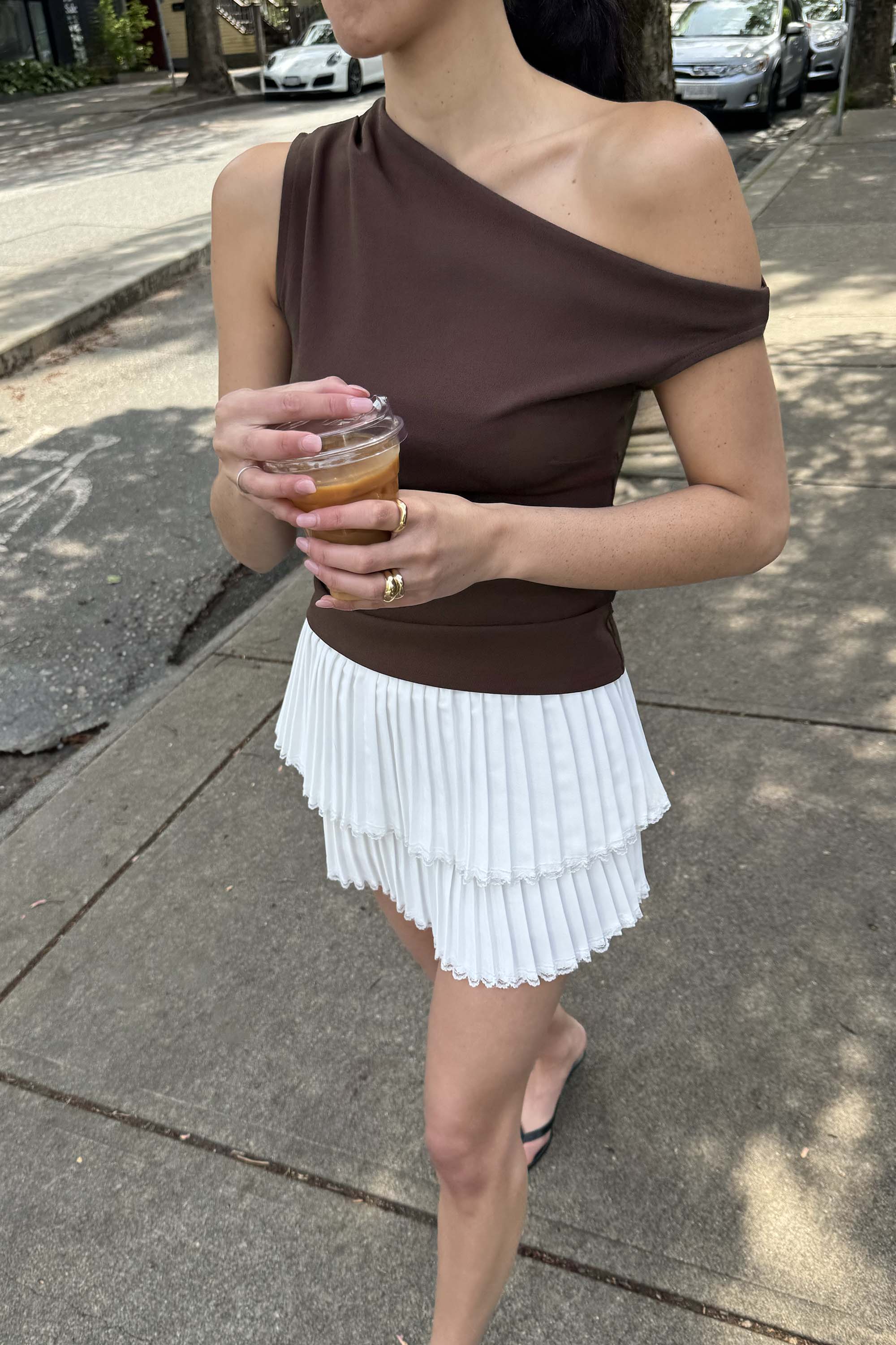 ASYMMETRIC OFF THE SHOULDER TANK - Image 14
