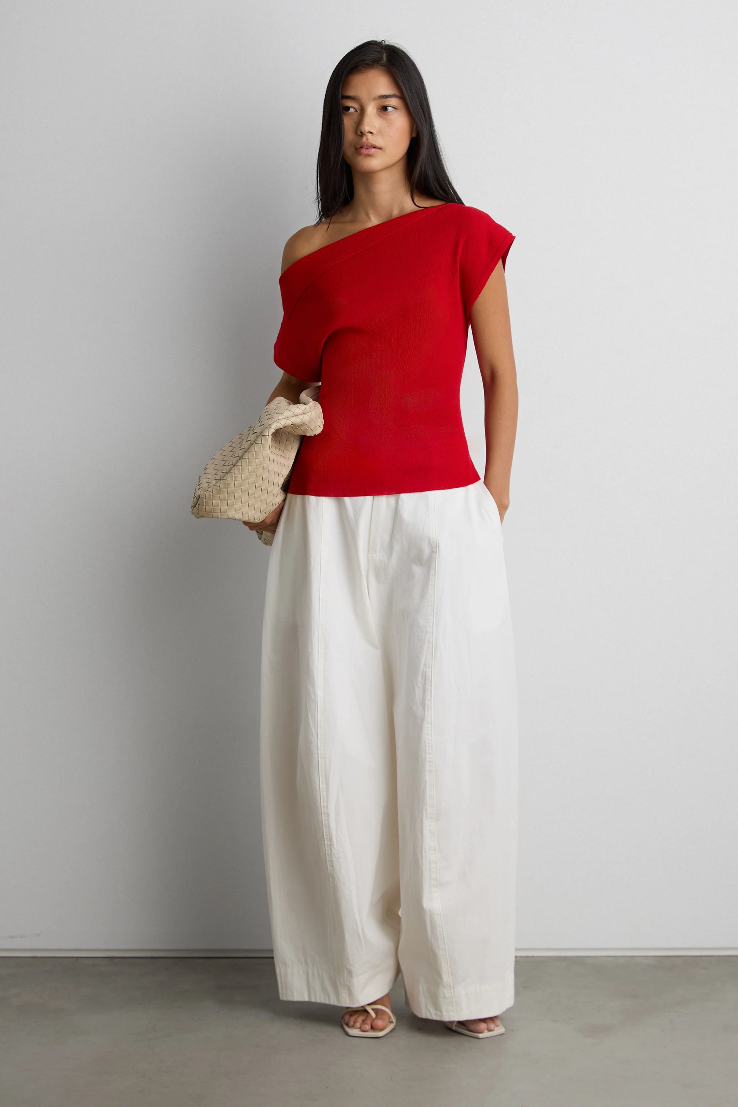 ASYMMETRICAL OFF THE SHOULDER CAP SLEEVE SWEATER - Image 10