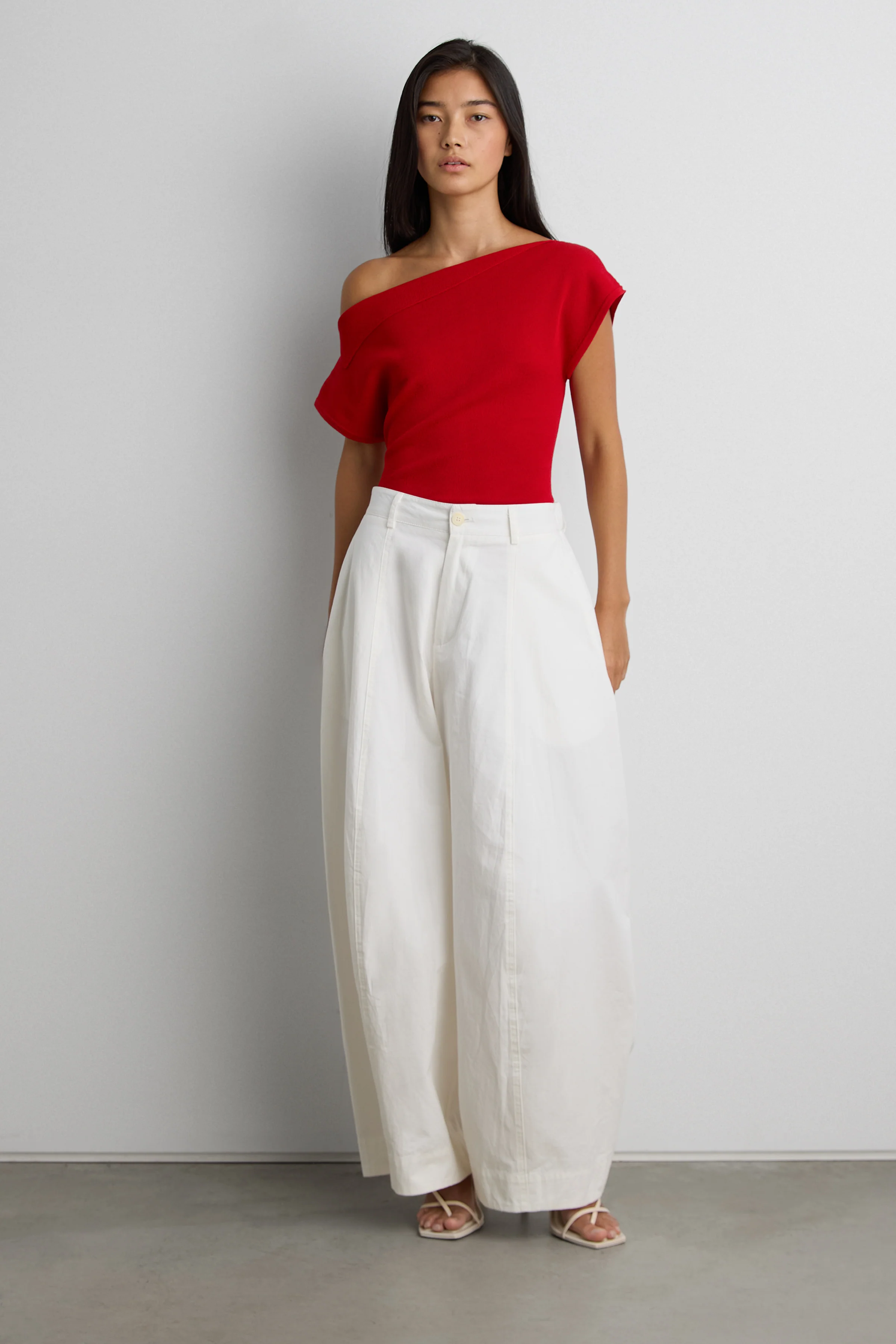 ASYMMETRICAL OFF THE SHOULDER CAP SLEEVE SWEATER - Image 16