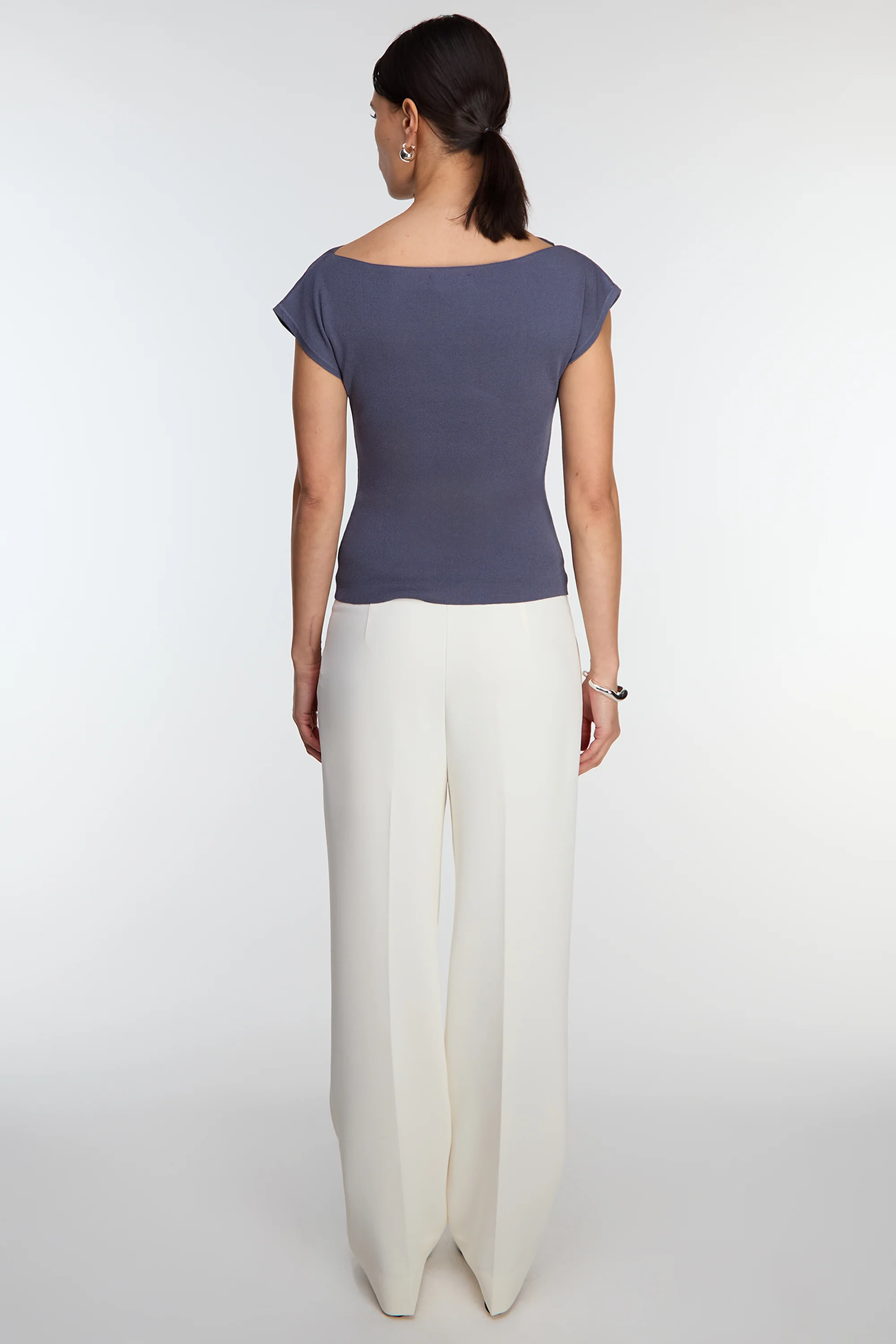ASYMMETRICAL OFF THE SHOULDER CAP SLEEVE SWEATER - Image 19