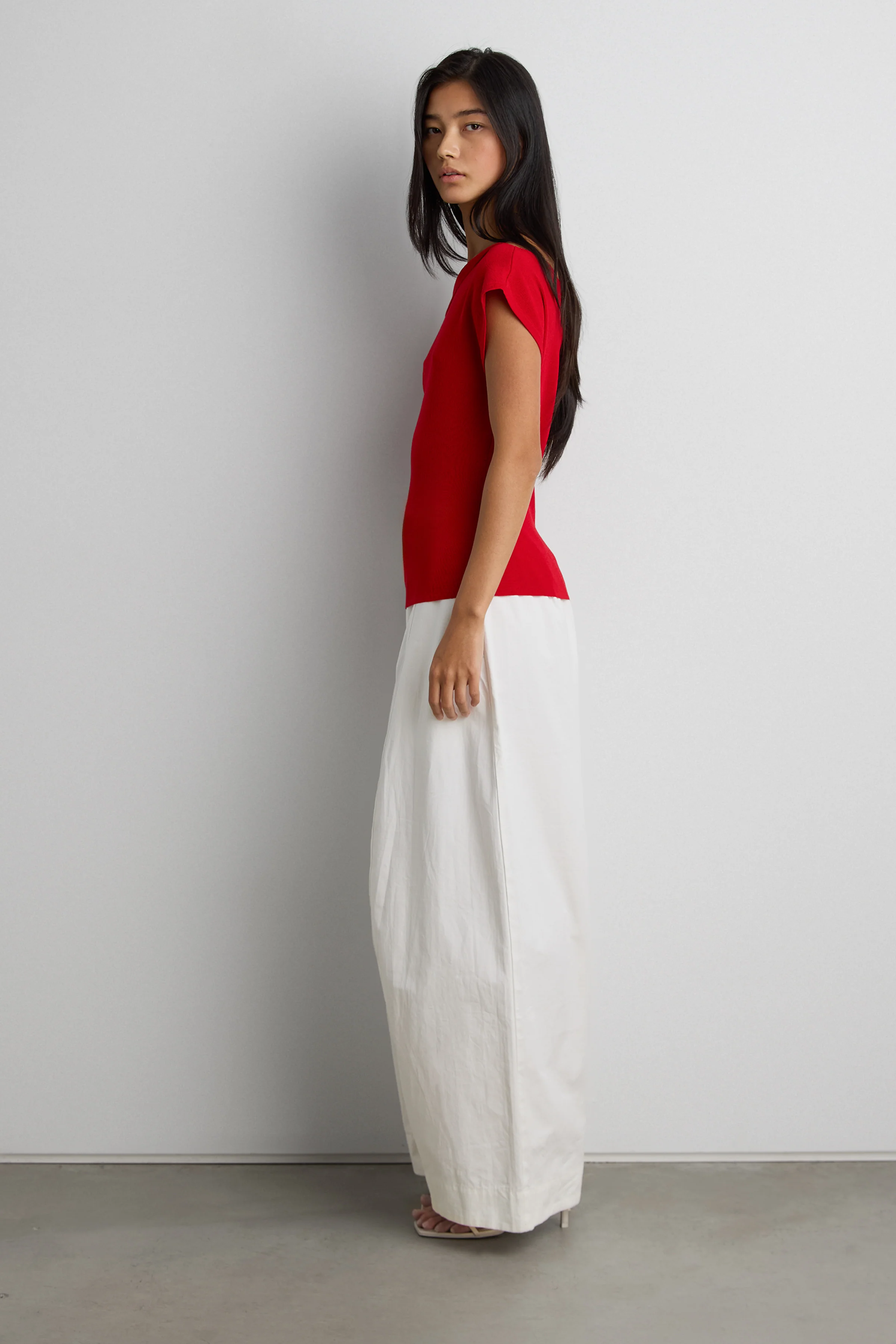 ASYMMETRICAL OFF THE SHOULDER CAP SLEEVE SWEATER - Image 20