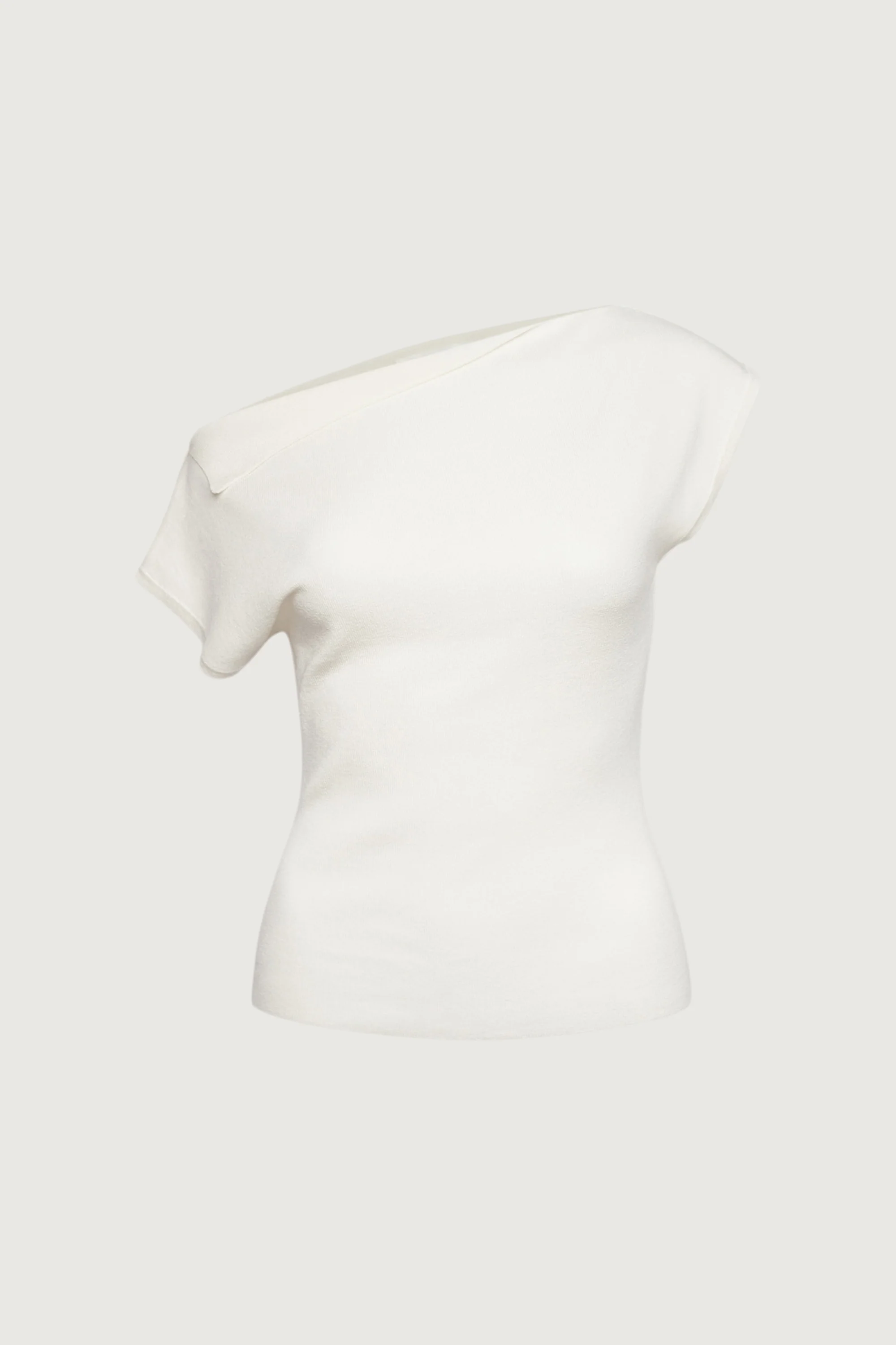 ASYMMETRICAL OFF THE SHOULDER CAP SLEEVE SWEATER - Image 6