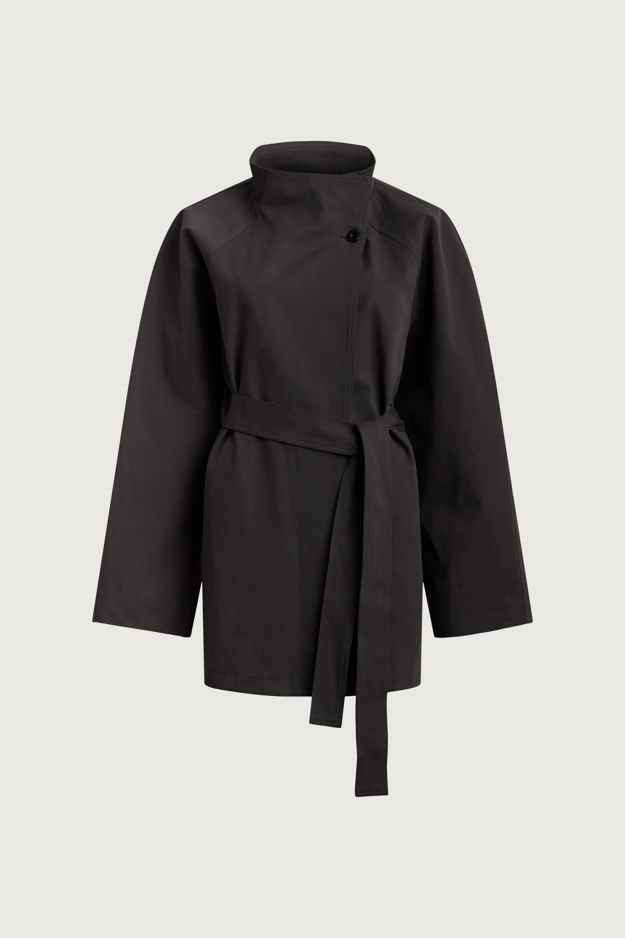 BELTED FUNNEL NECK JACKET - Image 10