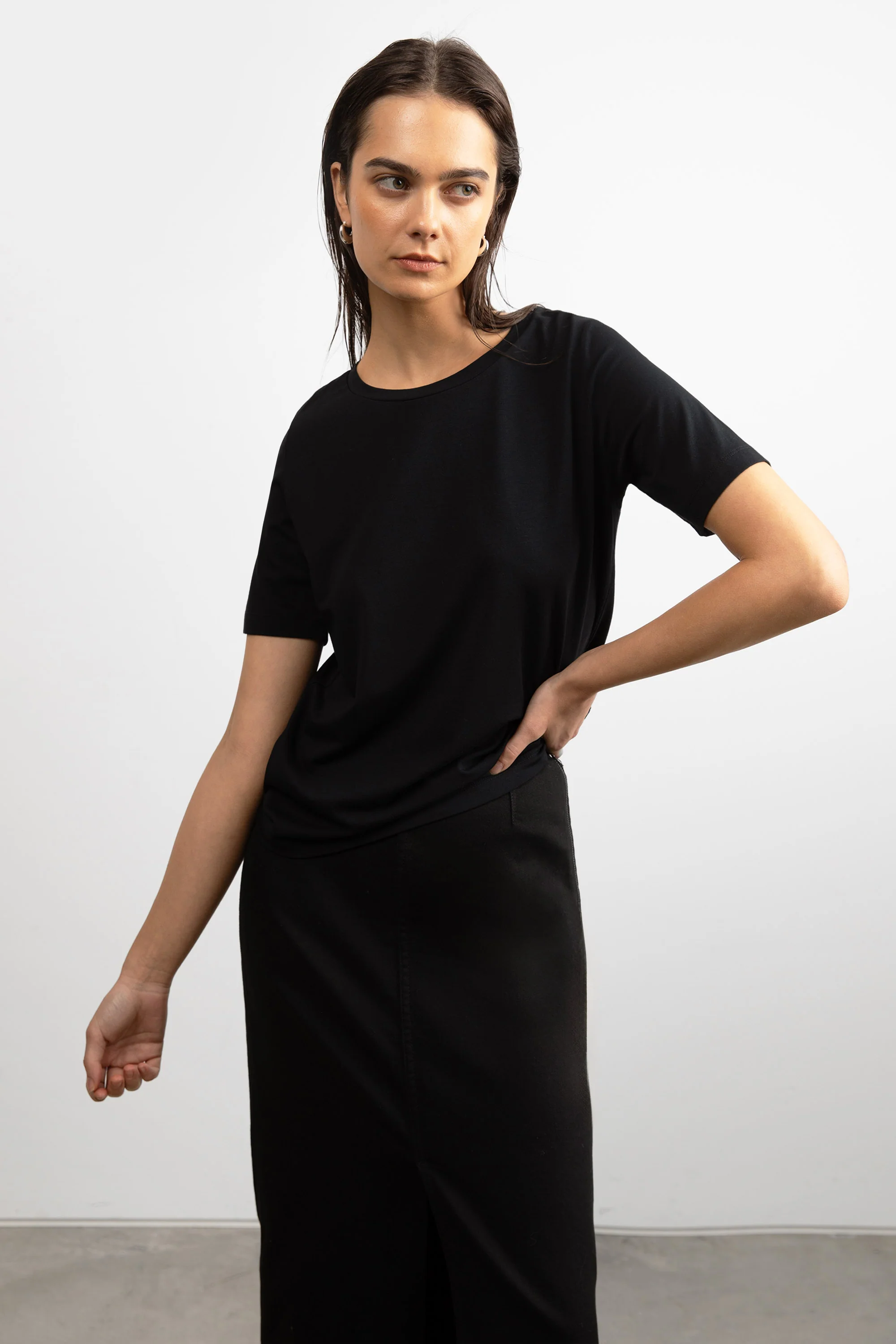 COTTON MODAL CREWNECK T-SHIRT - Image 4