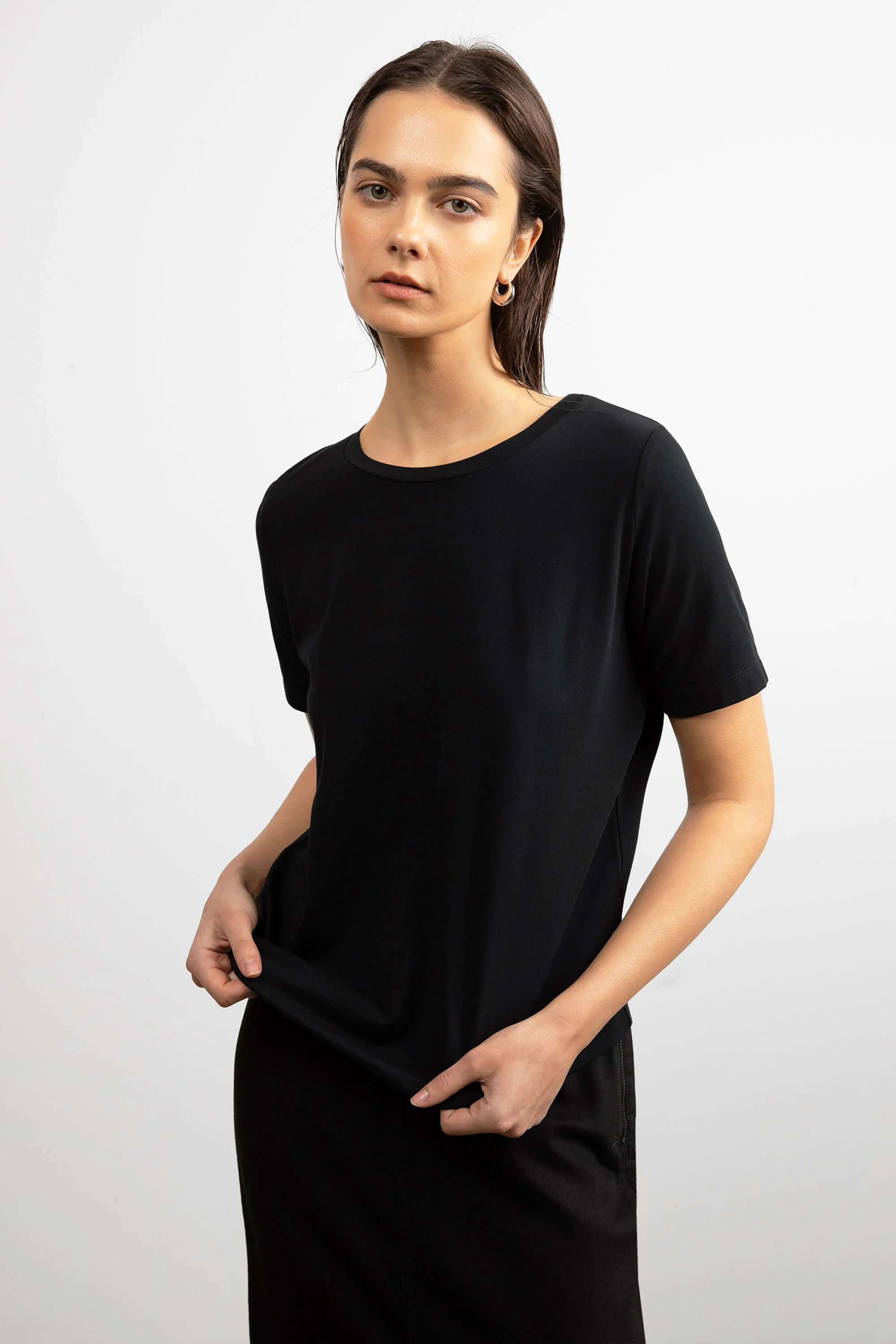 COTTON MODAL CREWNECK T-SHIRT - Image 7