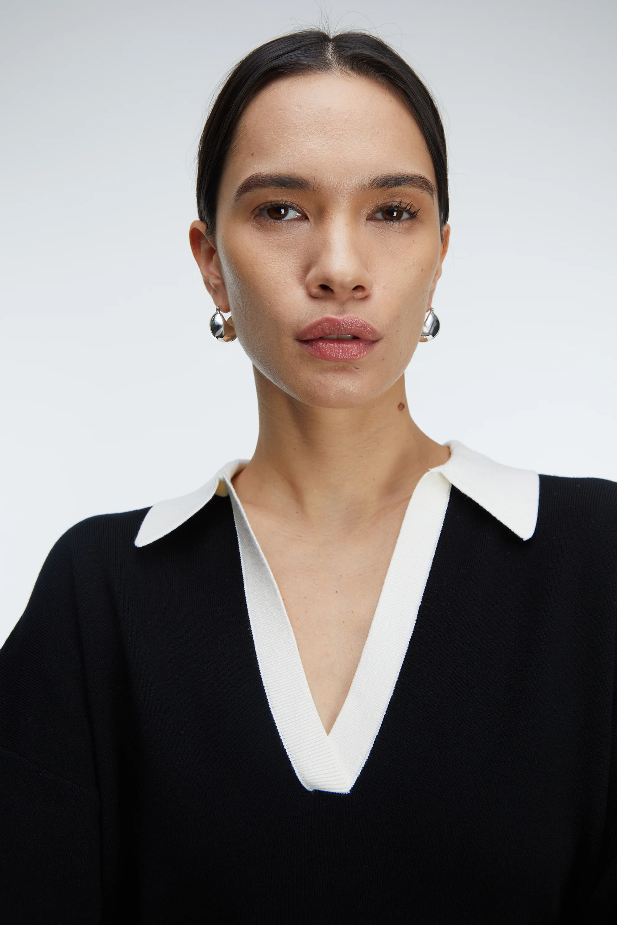 CONTRAST COLLARED SWEATER - Image 7