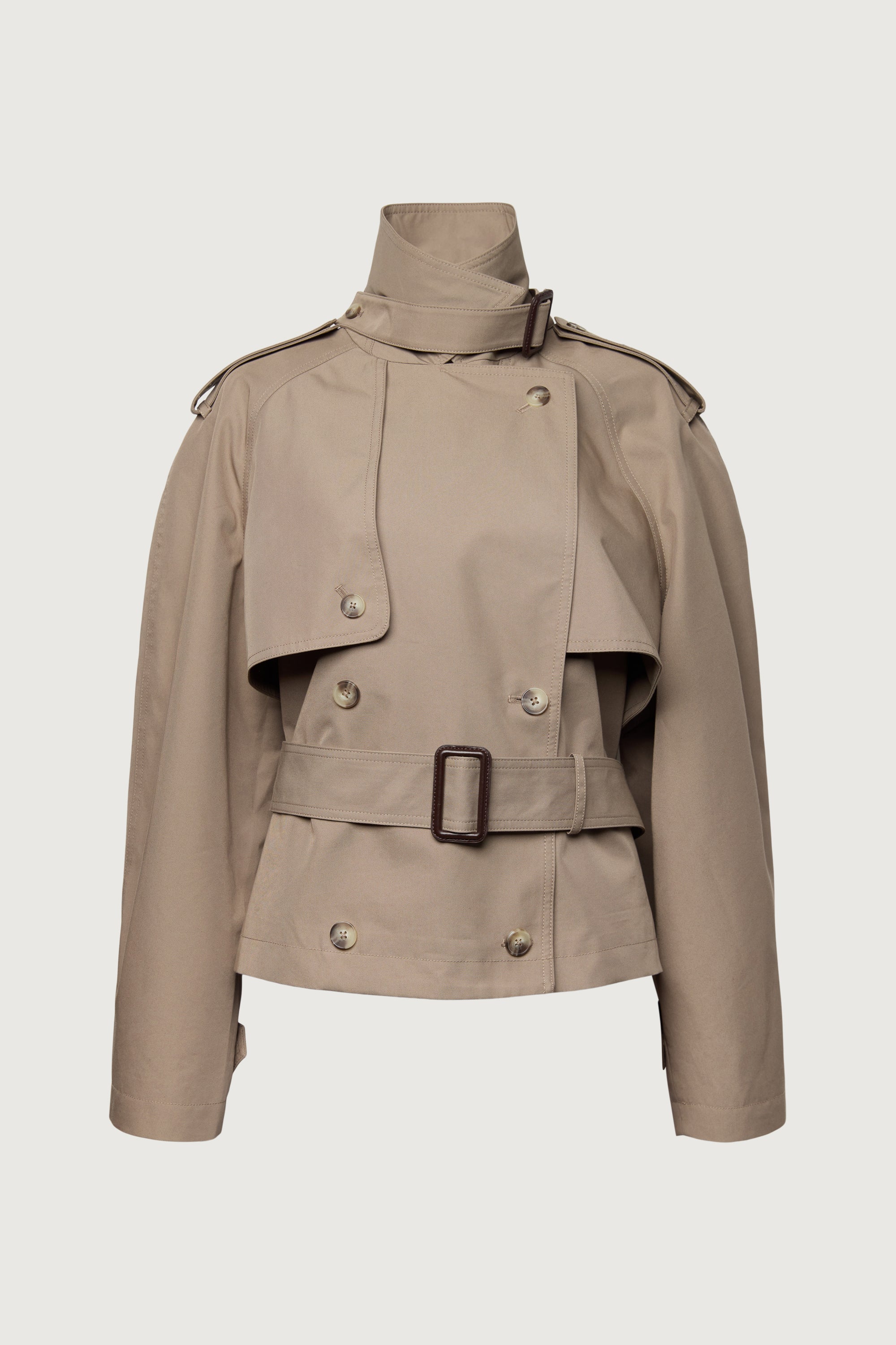 SHORT BELTED TRENCH COAT - Image 16