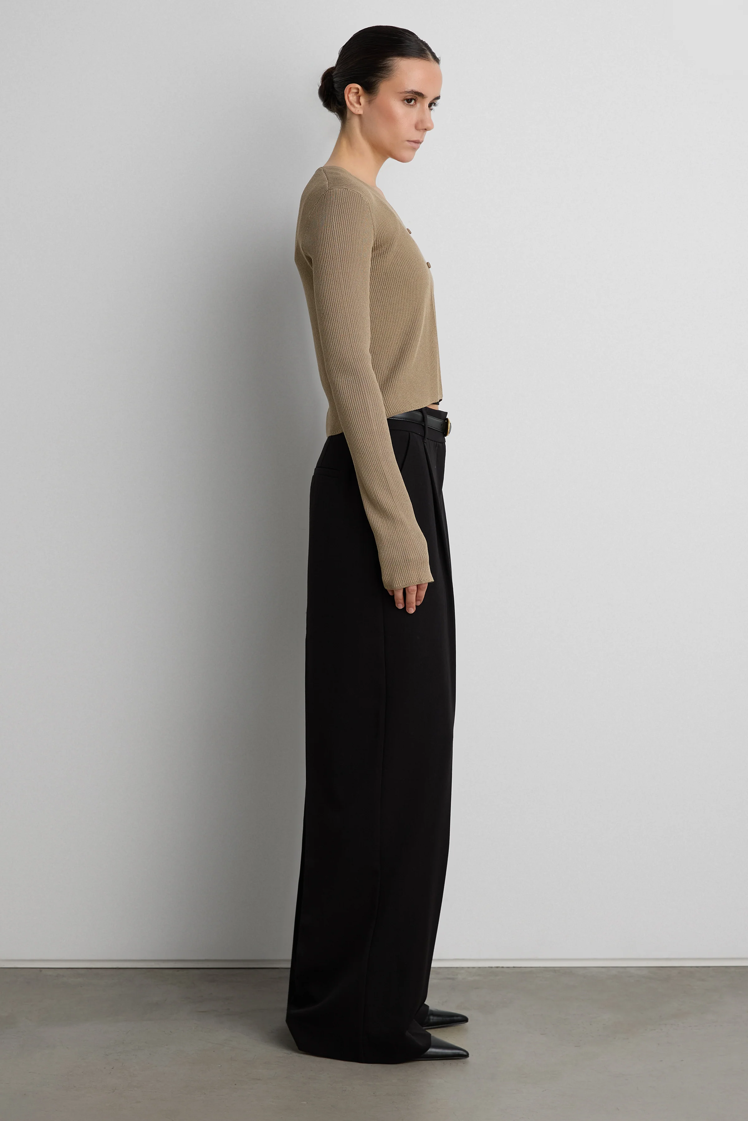 CROPPED LONG SLEEVE CARDIGAN - Image 3