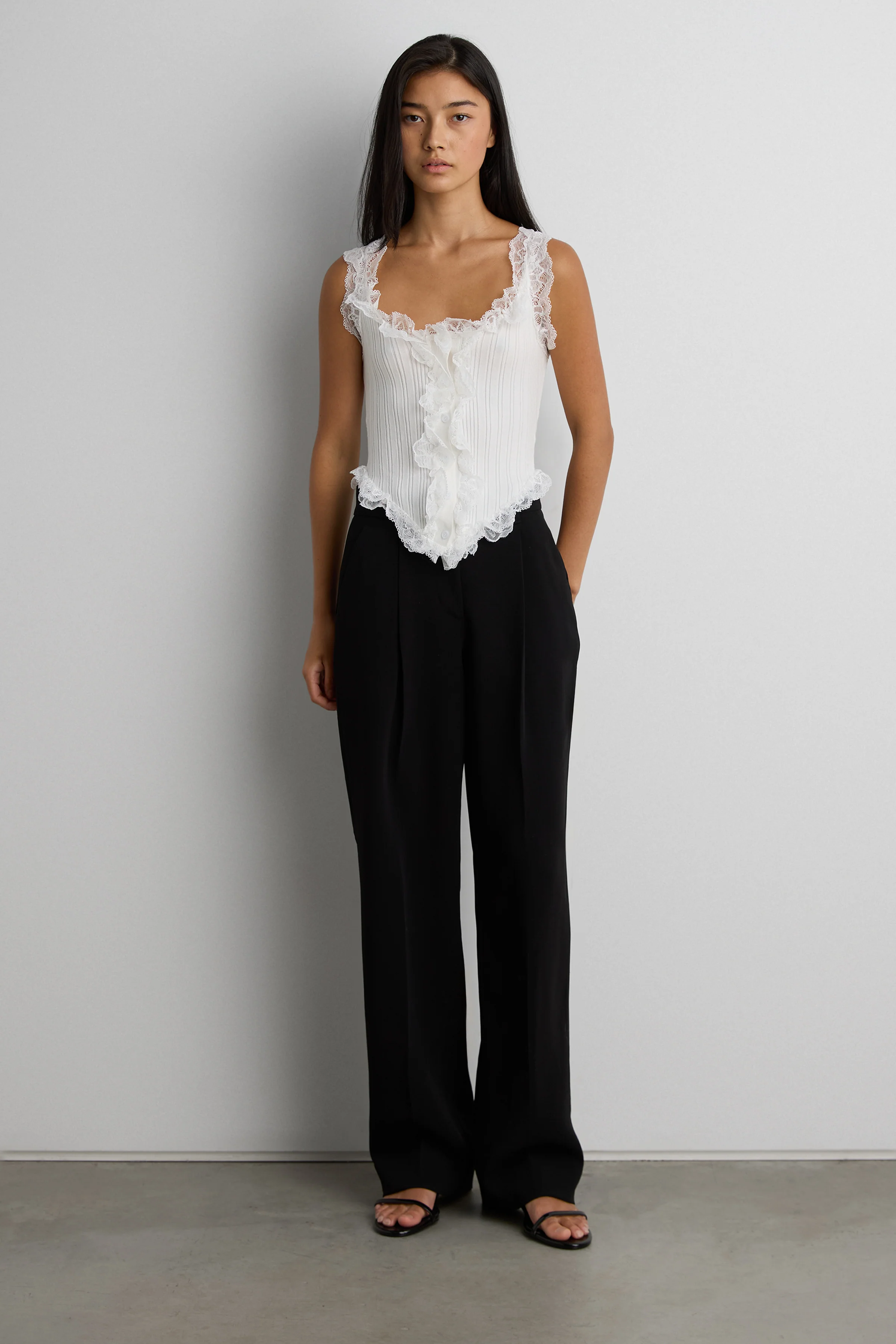 RUFFLED LACE TANK TOP - Image 5