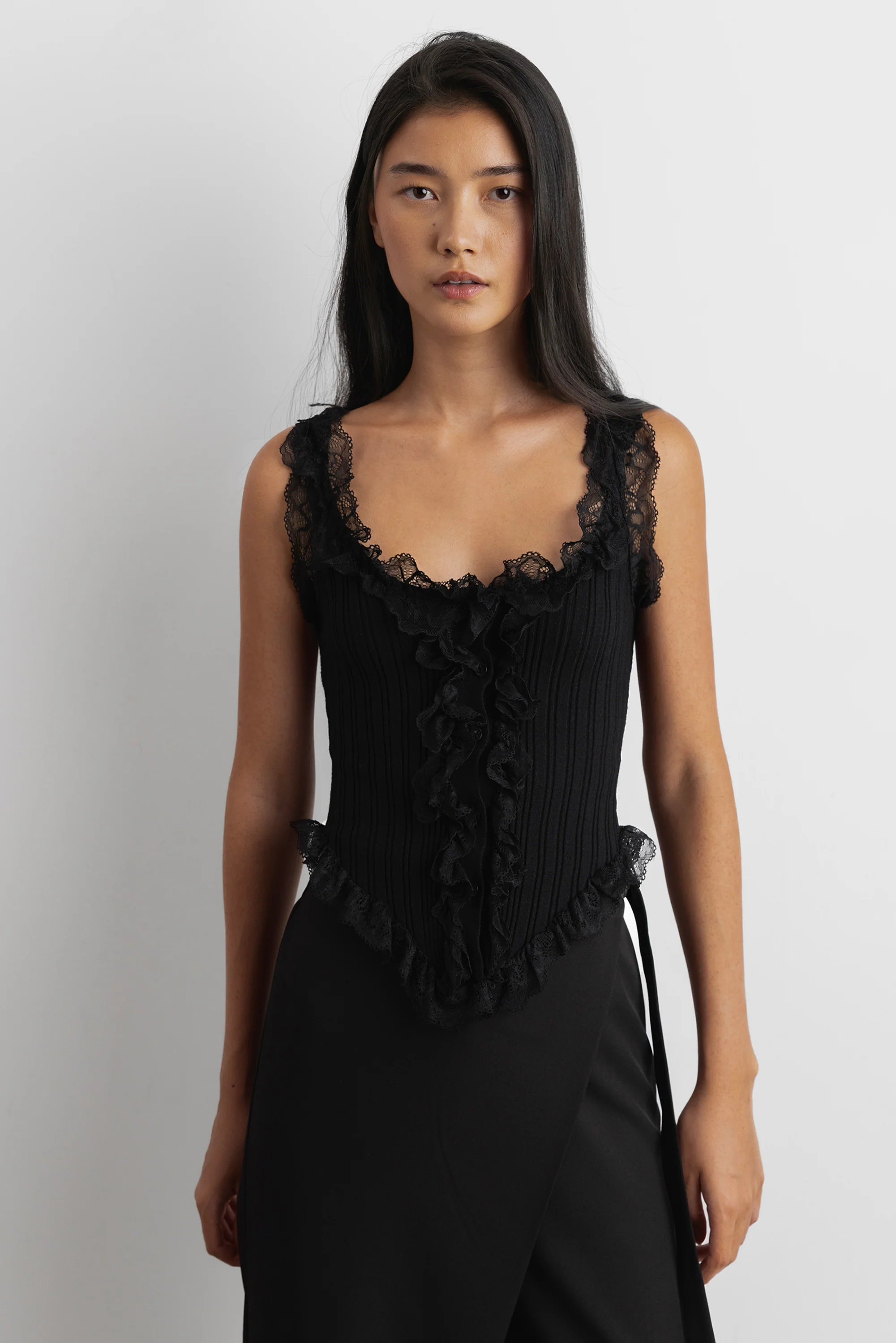 RUFFLED LACE TANK TOP - Image 9