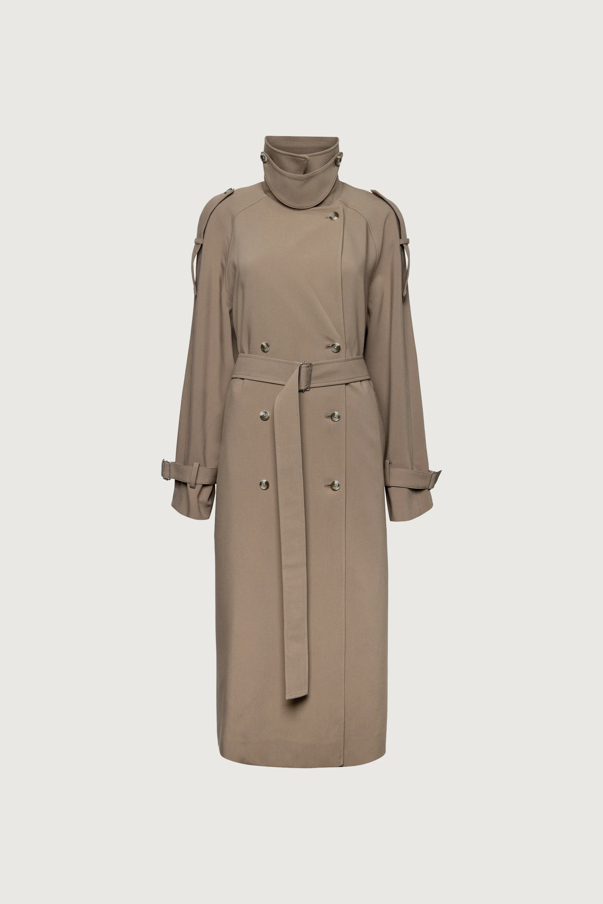 OVERSIZED TRENCH COAT WITH FUNNEL NECK - Image 17