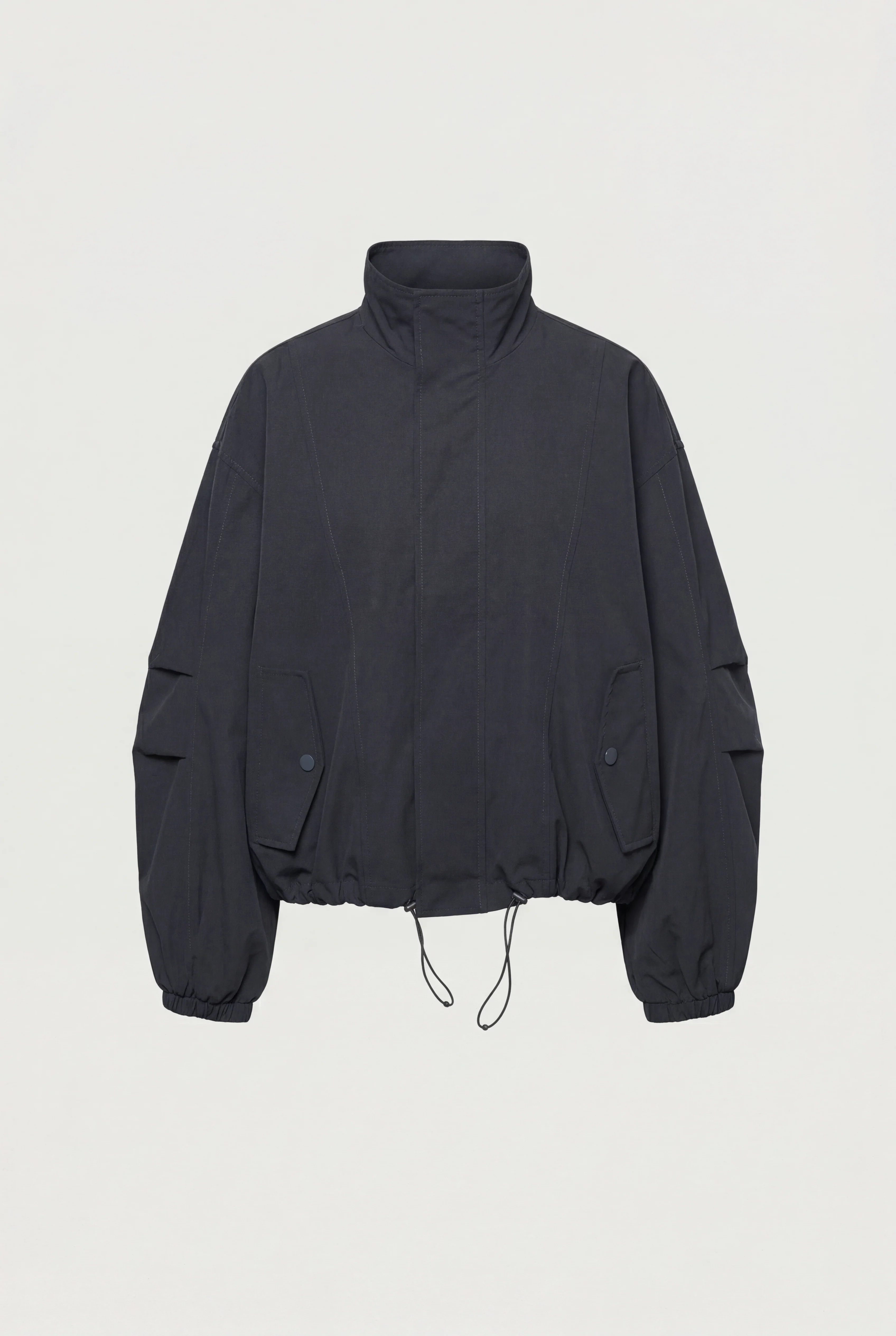 HIGH FUNNEL NECK CROPPED DRAWSTRING JACKET - Image 10