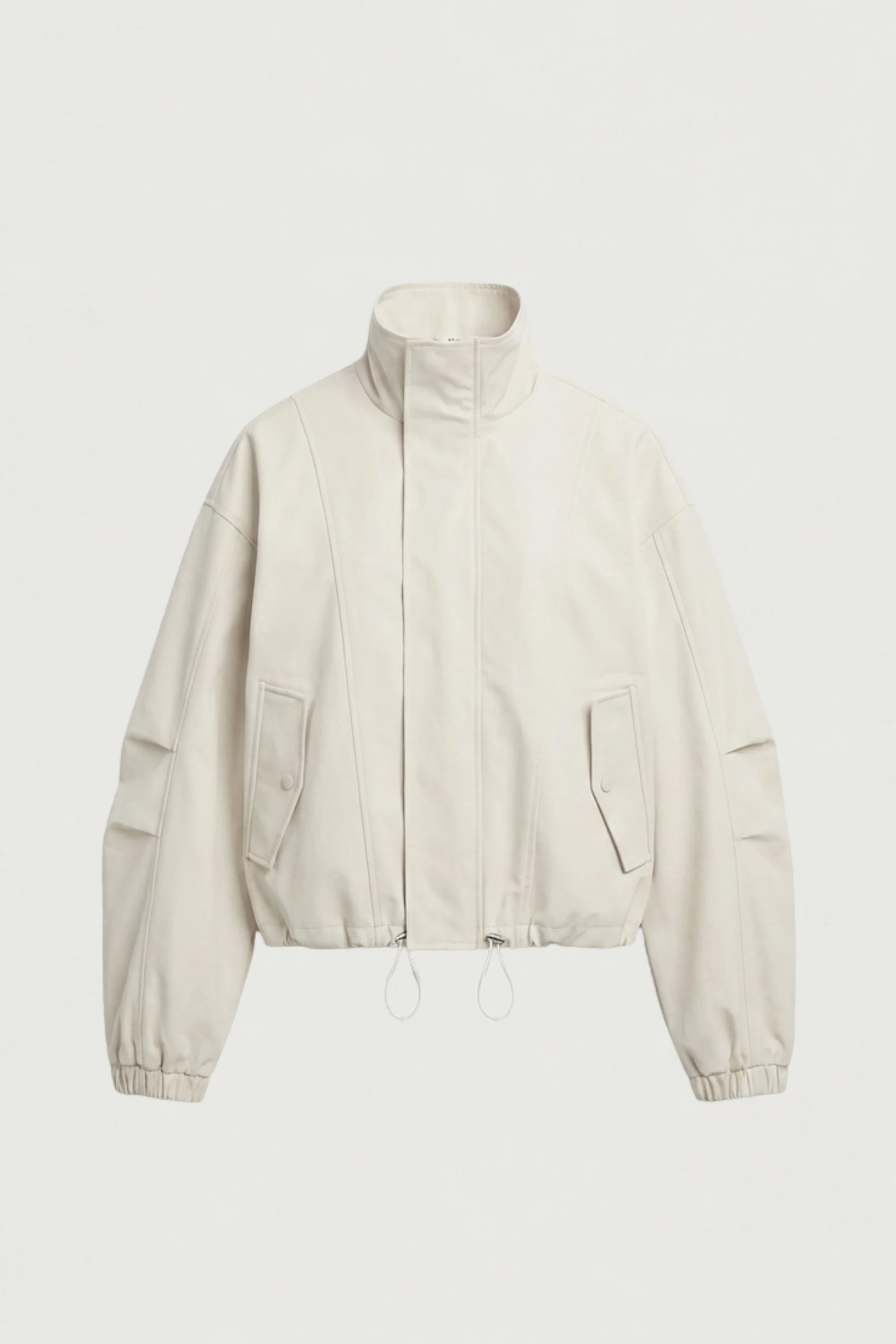 HIGH FUNNEL NECK CROPPED DRAWSTRING JACKET - Image 13