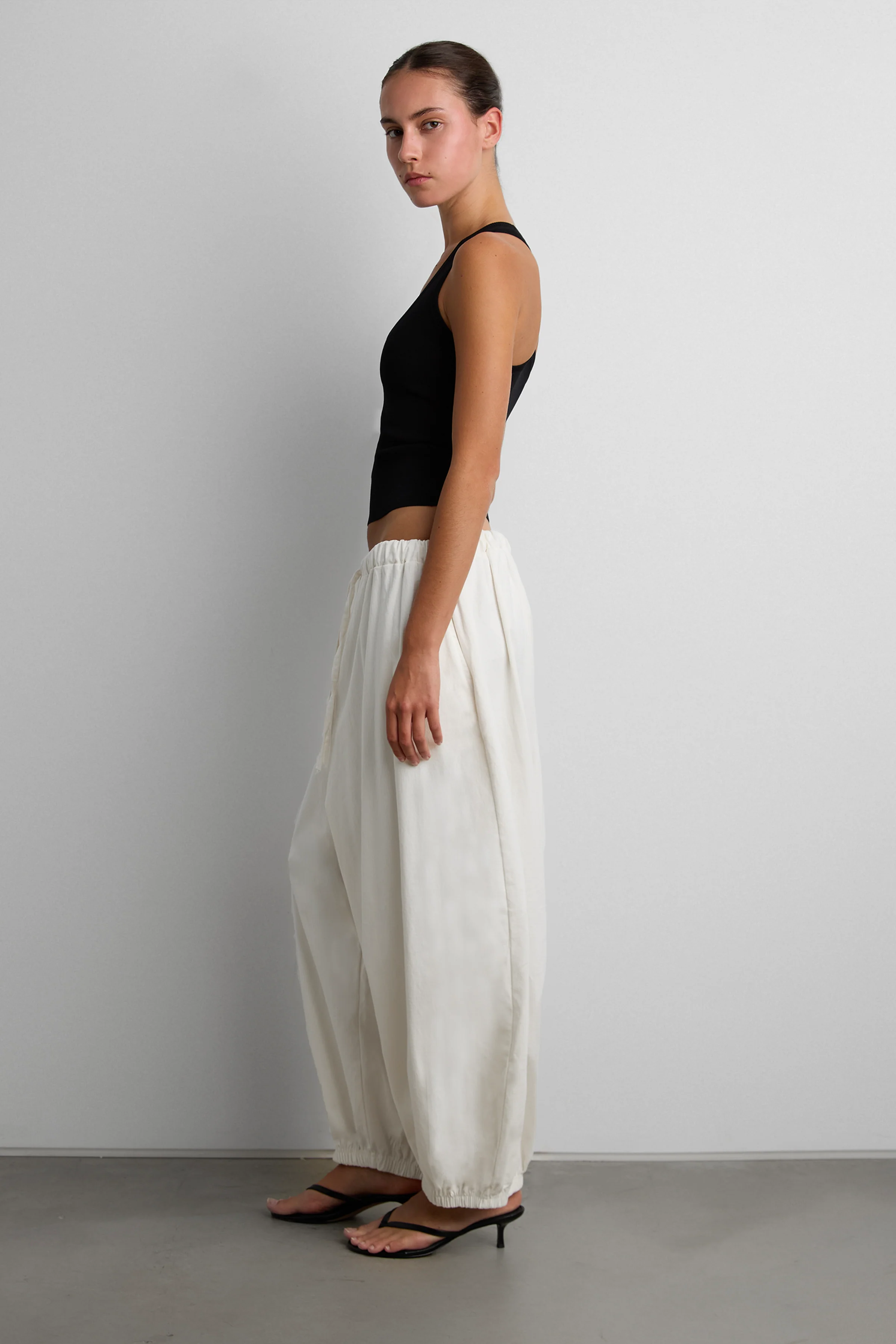 RELAXED BALLOON FIT COTTON PANTS - Image 5