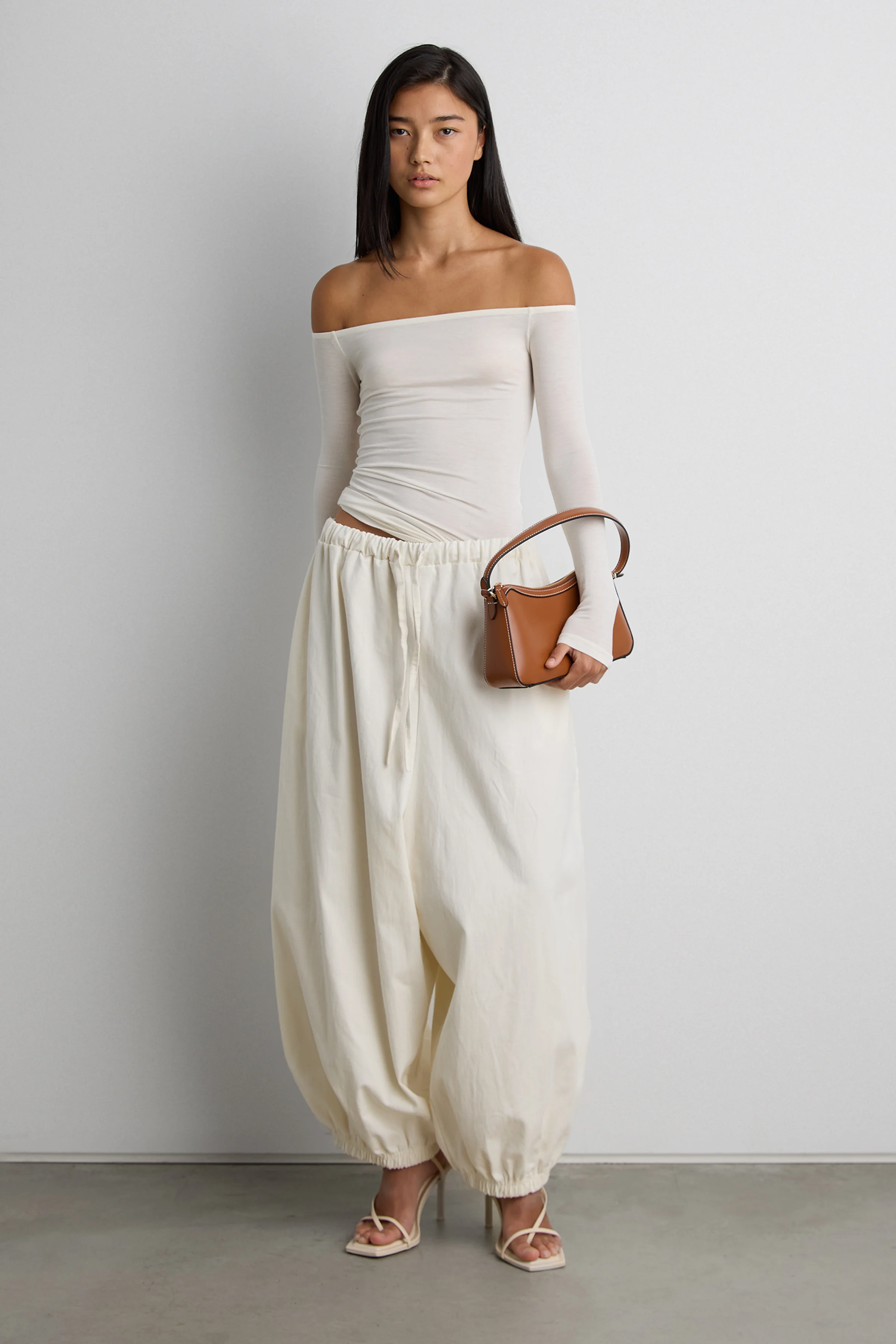 RELAXED BALLOON FIT COTTON PANTS - Image 9