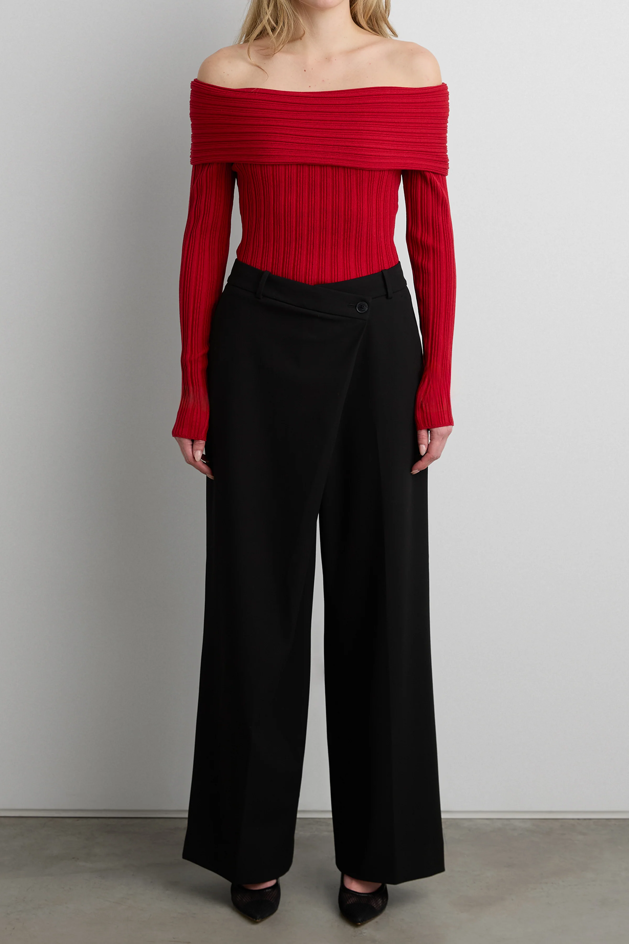 RIBBED OFF THE SHOULDER SWEATER - Image 3