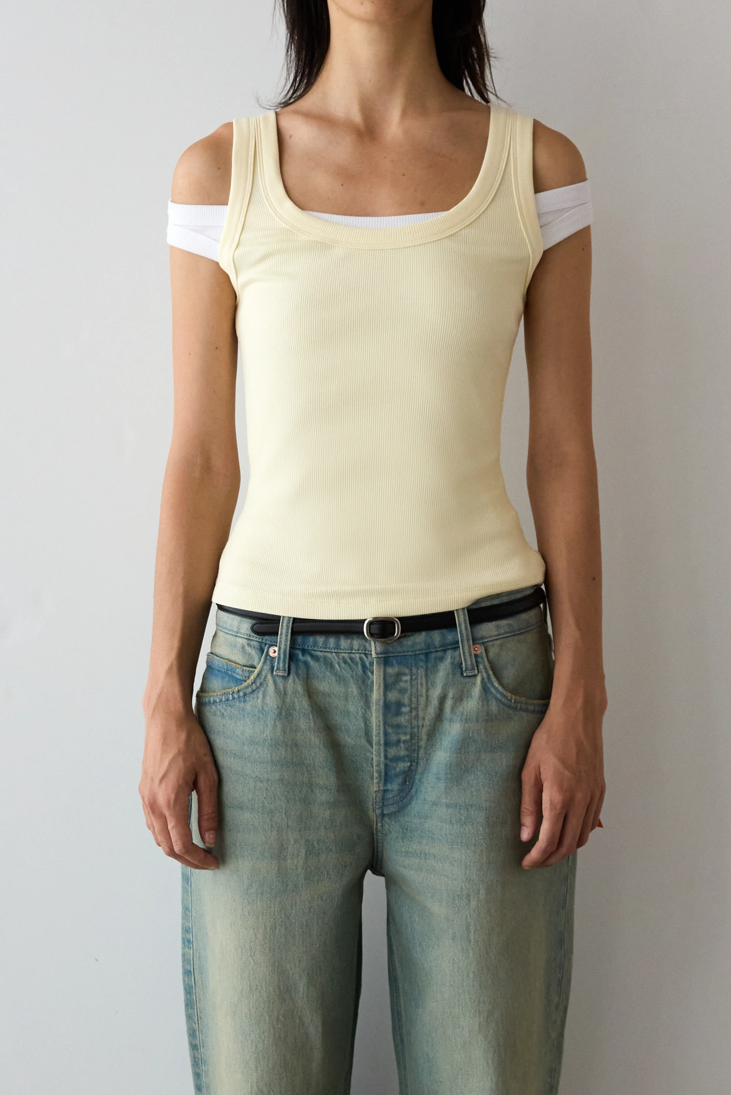 RIBBED MODAL SCOOP NECK TANK TOP - Image 4