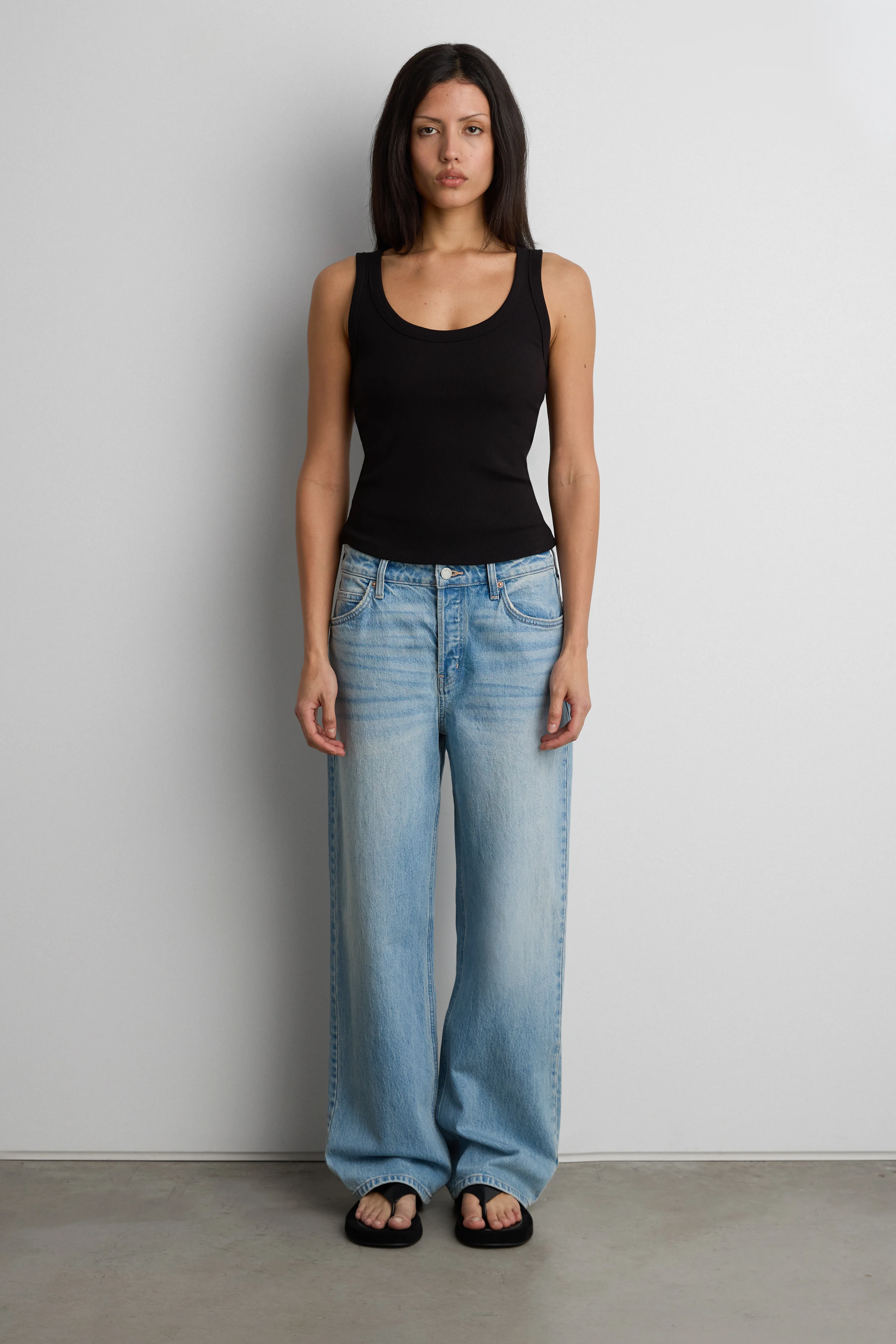 RIBBED MODAL SCOOP NECK TANK TOP - Image 5
