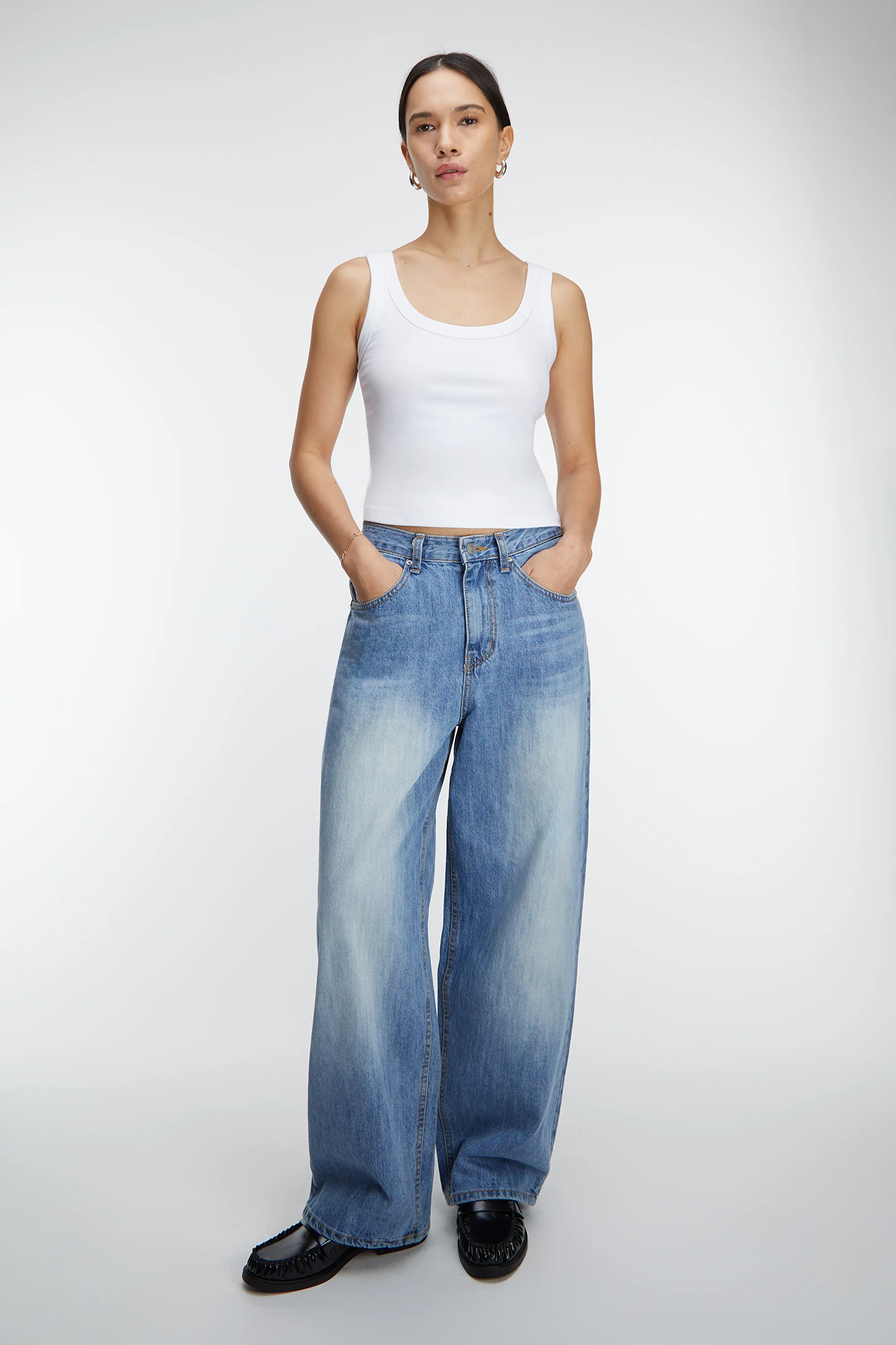 RIBBED MODAL SCOOP NECK TANK TOP - Image 7