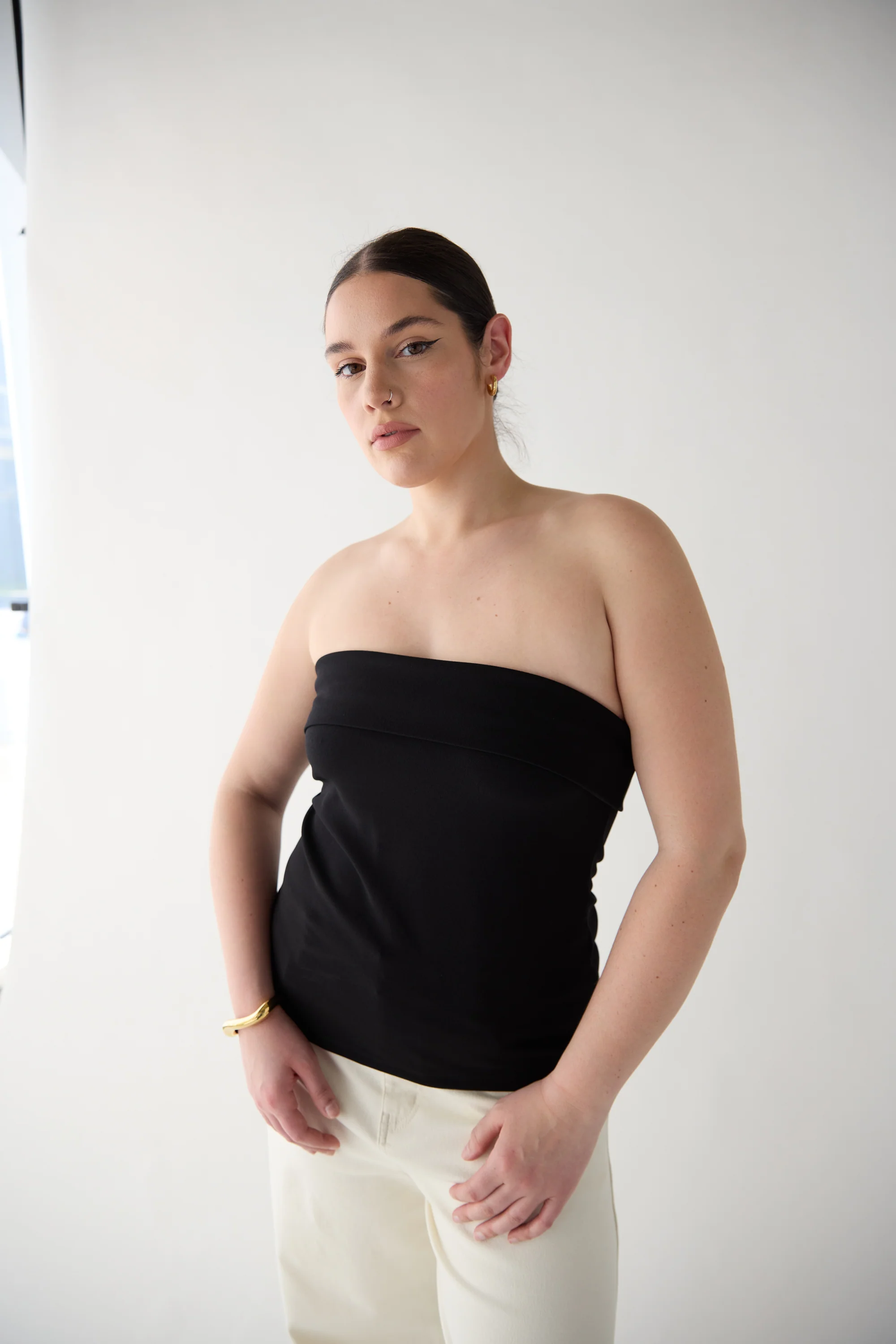 TUBE TOP WITH FOLD-OVER DETAIL - Image 8